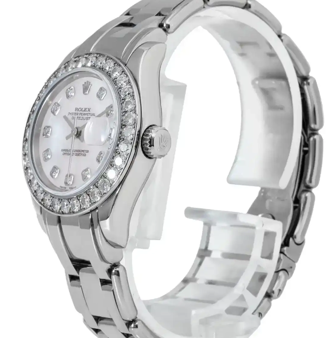 Prestigious Jewellers White Rolex 80299 Gold Datejust 0618